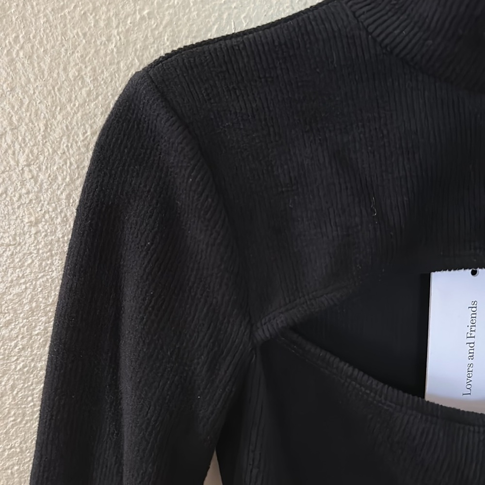 NEW Lovers and Friends Black Viana Long Sleeve Top Size XXS NWT - Picture 6 of 14